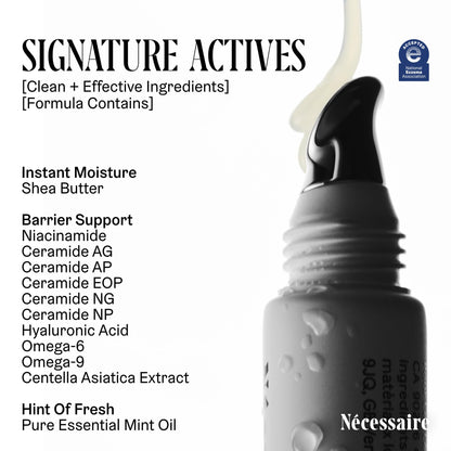 Nécessaire The Lip Balm | Hydrating Hyaluronic Acid Lip Balm for Women and Men, Mint Oil with Niacinamide + Essential Ceramides