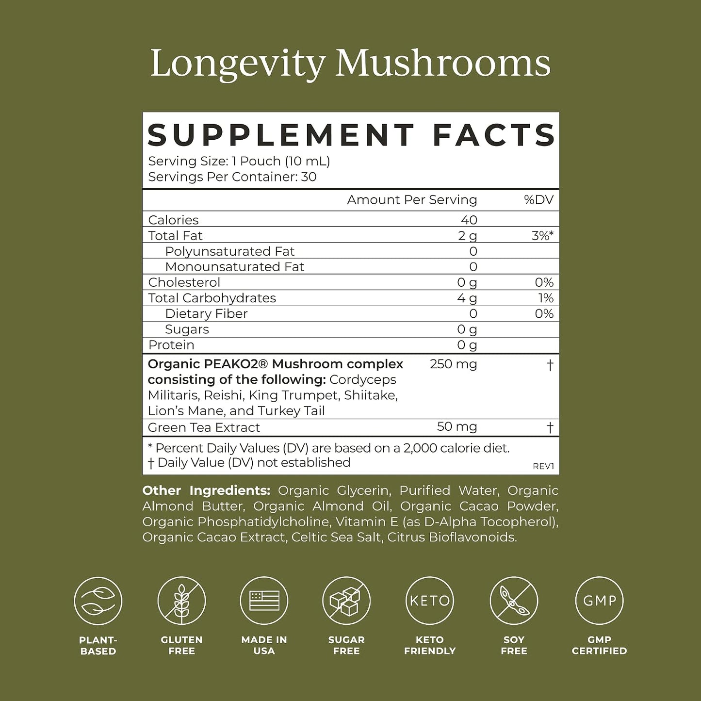 CYMBIOTIKA Liposomal Mushroom, Lion's Mane, for Immune & Energy