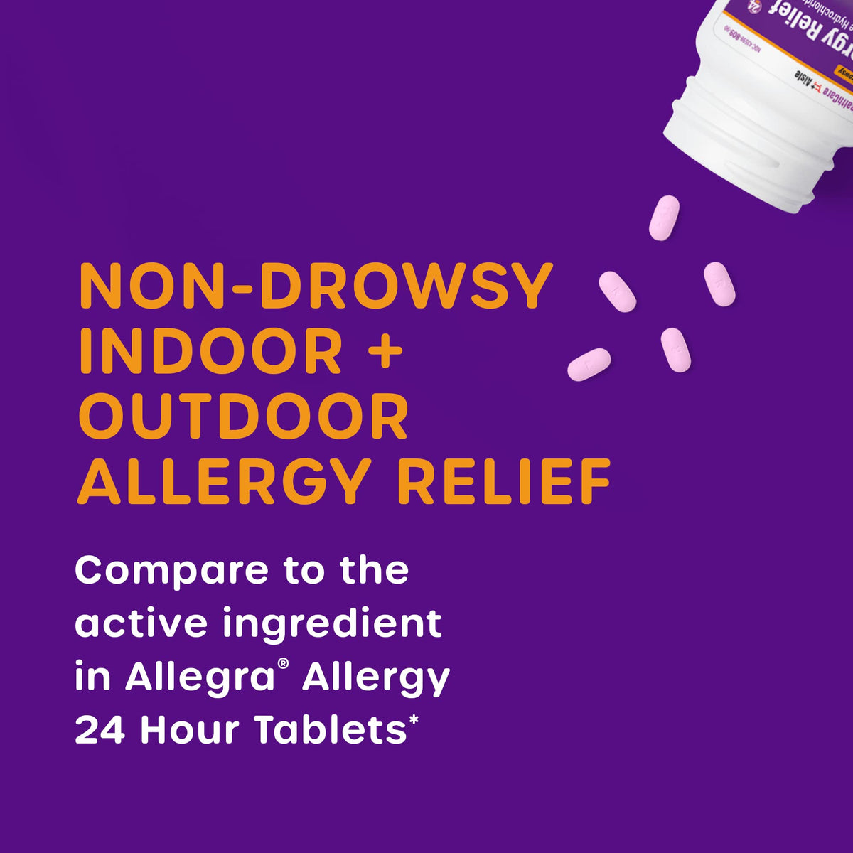 HealthCareAisle Allergy Relief - Fexofenadine Hydrochloride Tablets USP, 180 mg, 90 Tablets, Allergy Medication, Non-Drowsy 24-Hour Relief HealthCareAisle buy supplements Au