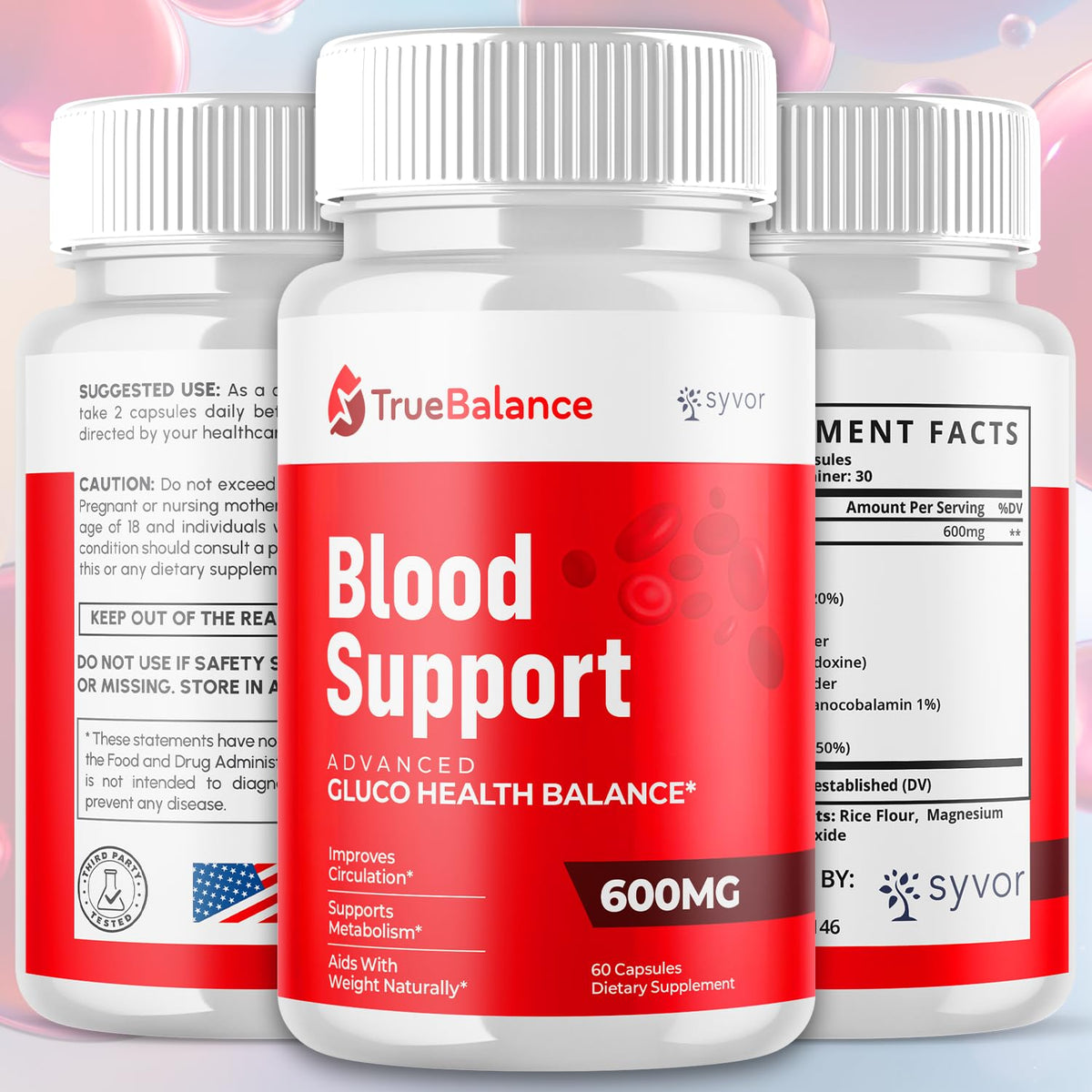 True Balance Capsules, Official TrueBalance Glycogen Support Pills with All Natural Ingredients, Advanced Formula Glyco Support Supplement with Maximum Strength Vitamins for Women & Men (60 Capsules) Syvor buy supplements Au