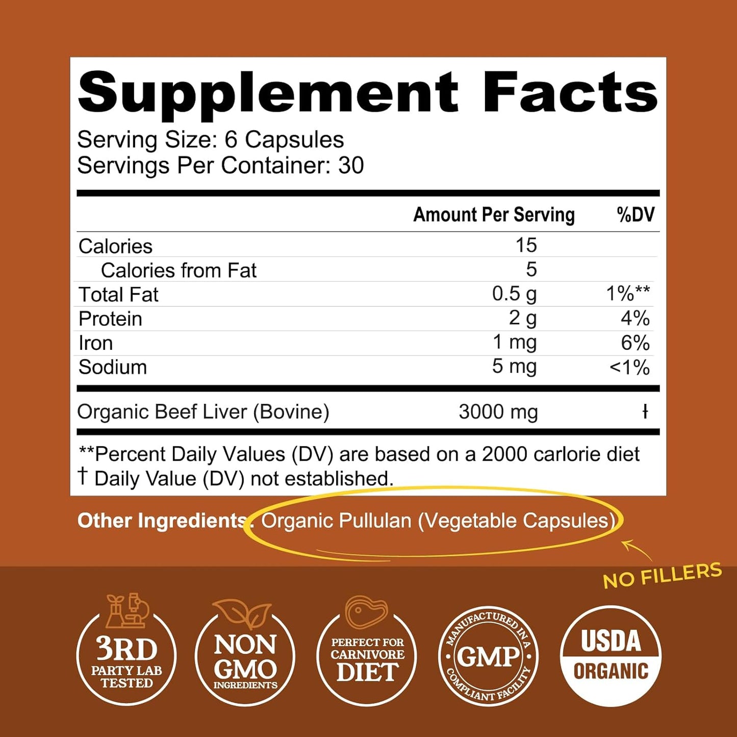 Beef Organ Complex + Organic Beef Liver + Grass Fed Heart & Liver Supplements - Organic Nutrient Dense Superfood for Overall Energy, Health, & Wellness - No Fillers, Freeze Dried Supplements