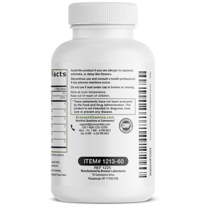 Bronson Liver Detox Advanced Detox & Cleansing Formula Supports Health Liver Function with Milk Thistle, Dandelion Extract, Turmeric, Artichoke Leaf & More, Non-GMO, 60 Vegetarian Capsules