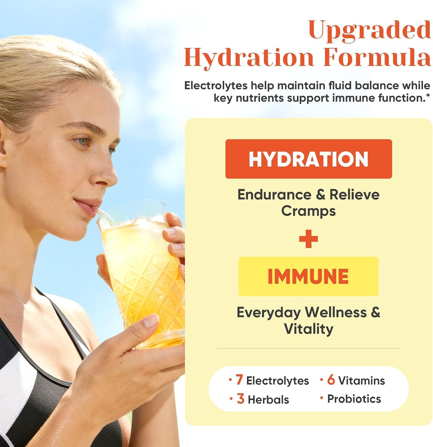Venture Pal 2-in-1 Hydration Electrolytes Bundle – Gut Health + Immune Support Powder Packets, 7 Electrolytes, Vitamins & Probiotics, Elderberry, Turmeric, Sugar Free Drink Mix, 32 Sticks