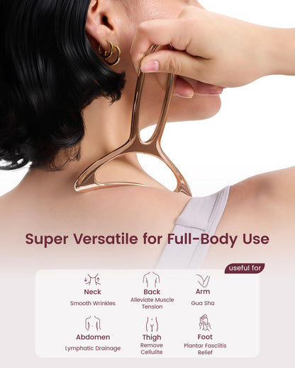 lifechill Lymphatic Drainage Massager & Anti Cellulite Massage Tools for Body Sculpting, Metal Gua Sha & Muscle Scraper Tool Pain Relief Deep Tissue, Gifts for Women, Gold (M) lifechill buy supplements Au