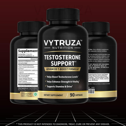 VYTRUZA Nutrition Advanced T-Boost Formula Test Support Capsules, Premium Ingredients, Energy, Strength Support Supplement for Men, 90 Capsules VYTRUZA buy supplements Au