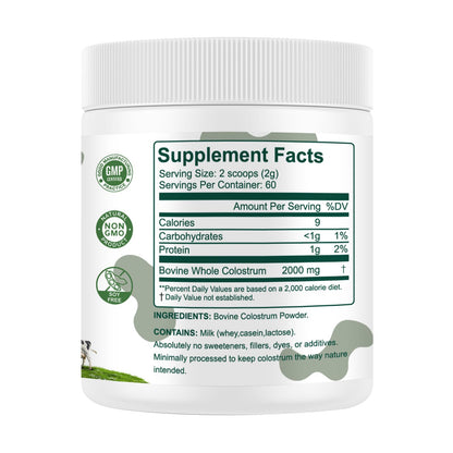 MICYDELAS Bovine Colostrum Supplement Powder 50% IgG Premium Bovine Colostrum for Gut Health Support, Immune Support, Muscle Recovery & Overall Wellness, Grass Fed, Non-GMO, Unflavored, 60 Servings MICYDELAS buy supplements Au