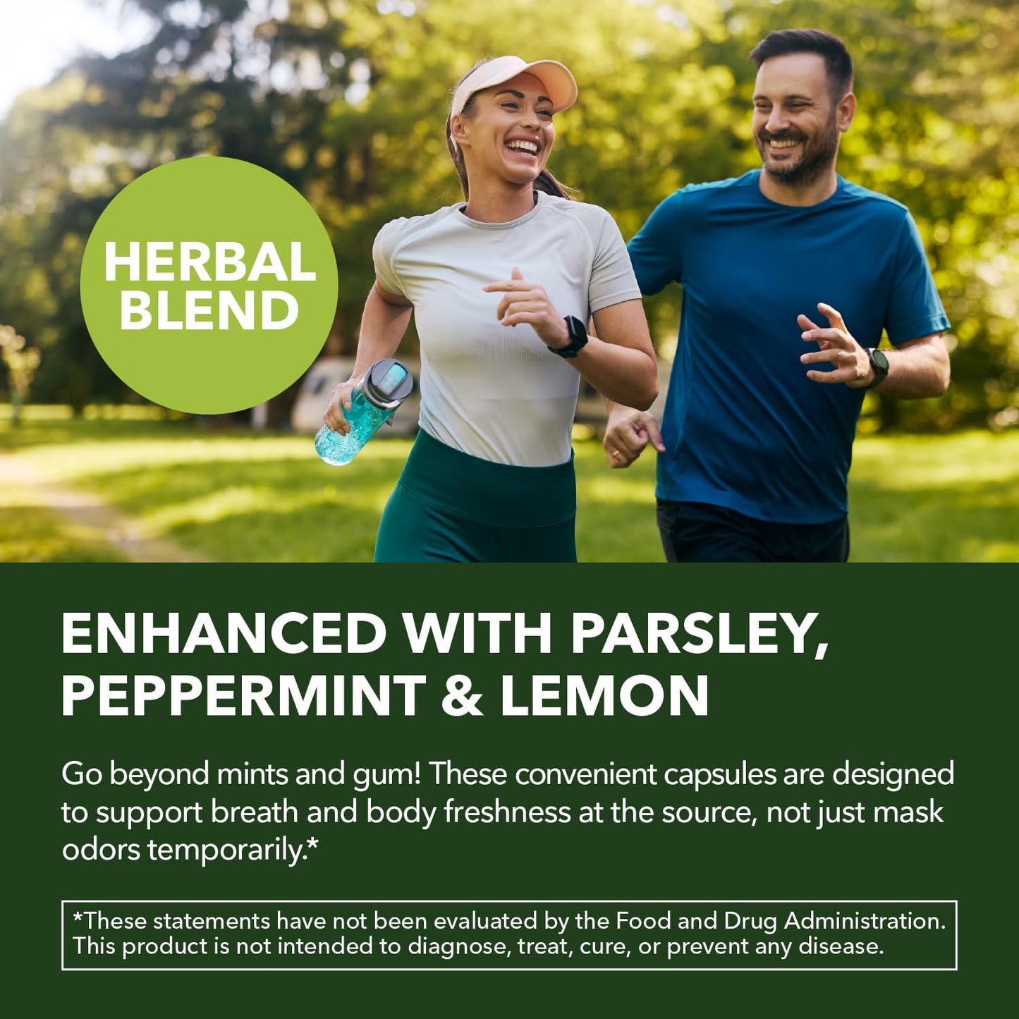 Chlorophyll Pills for Internal Cleanse & Balance, 30 Count, Internal Detox | Skin Health and Body Deodorizing Supplement with Parsley Peppermint & Lemon Extract, Vegan Non-GMO Chlorophyll Capsules