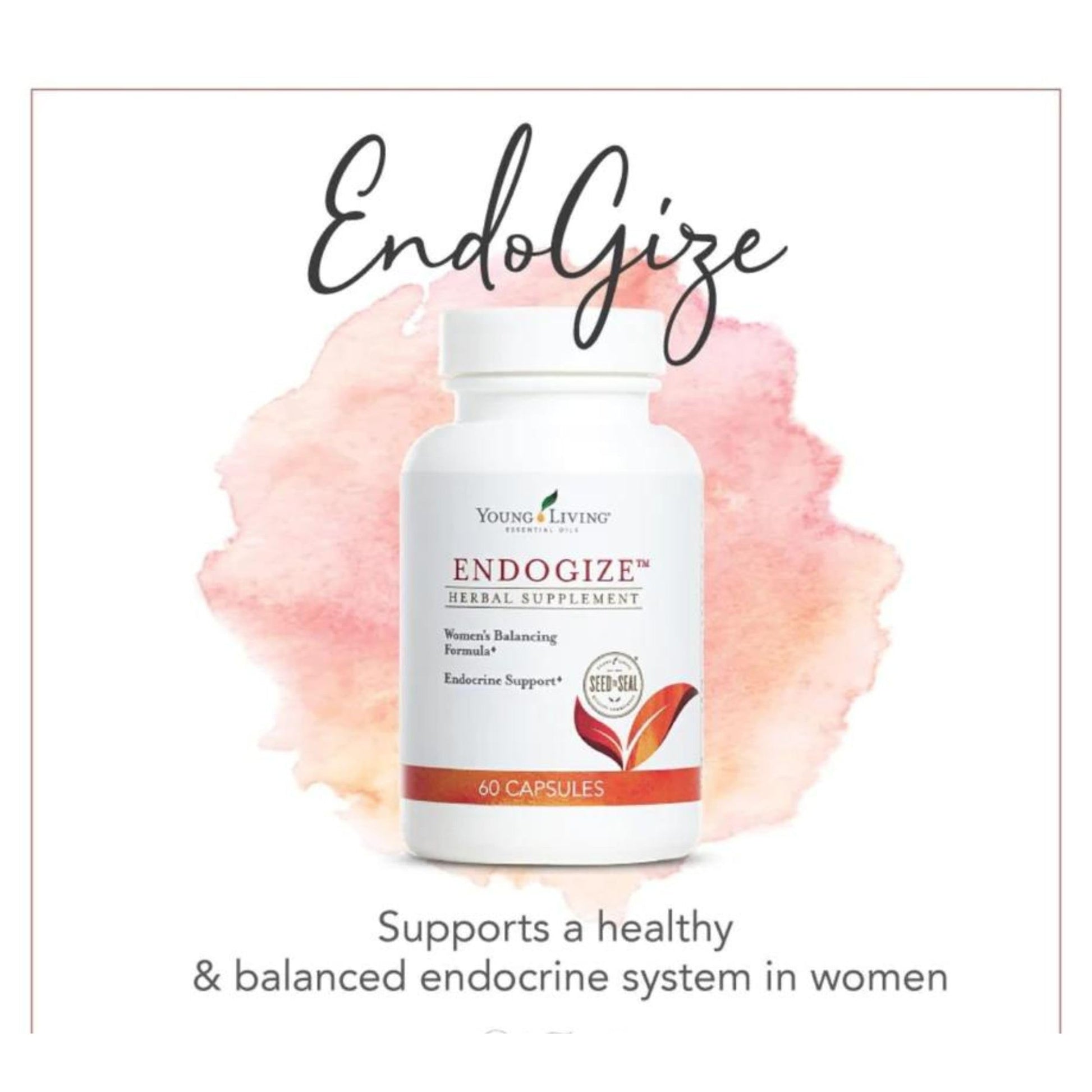 Young Living - EndoGize 60 Capsules | Hormonal Health & Endocrine System Support with Essential Oils | Daily Herbal Supplement for Women's Wellness & Balancing Formula Young Living buy supplements Au