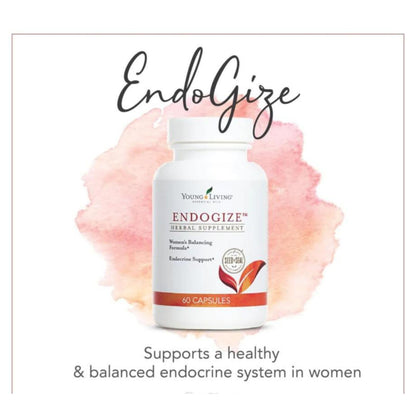 Young Living - EndoGize 60 Capsules | Hormonal Health & Endocrine System Support with Essential Oils | Daily Herbal Supplement for Women's Wellness & Balancing Formula Young Living buy supplements Au