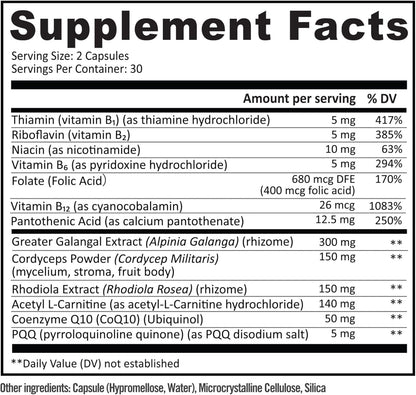 InergyPLUS | Energy Vitamins for Women, Fatigue, Natural Energy Supplements for Focus | Vitamin B12, Folic Acid, Rhodiola Rosea, Cordyceps, CoQ10, Caffeine Free | Packaging Vary | 60 Ct BB Company buy supplements Au