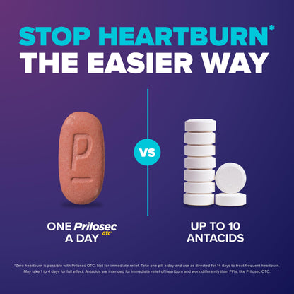 Prilosec OTC, Omeprazole Delayed Release 20mg, Acid Reducer, Treats Frequent Heartburn for 24 Hour Relief, All Day, All Night*, Heartburn Medicine, 20mg, Wildberry Flavor, 42 Tablets Prilosec buy supplements Au