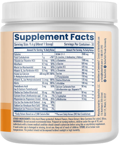NativePath Hydrate Duo Jars - Tangerine & Mixed Berry Electrolyte Drink Mix with BCAA for Hydration