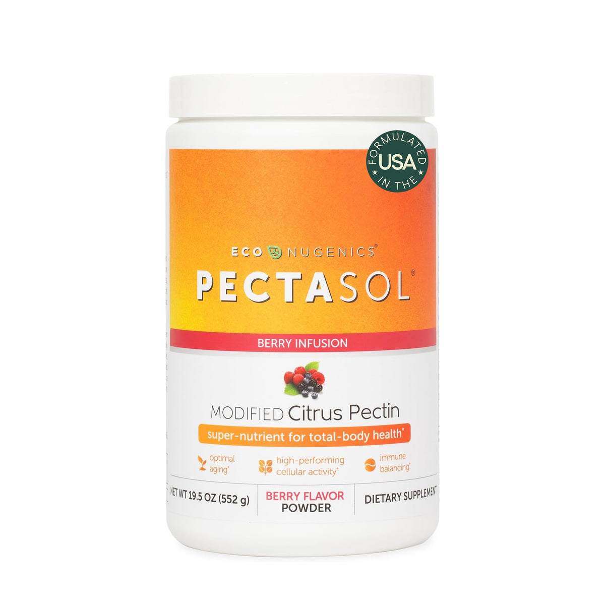 PectaSol Modified Citrus Pectin – 454g Powder – Total-Body Health Supplement to Support the Heart, Immune System, Inflammation Response & Healthy Aging + Maintain Healthy Galectin-3 Levels