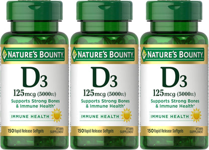 Nature's Bounty Immune Health Vitamin D3 5000 iu, Rapid Release 400 Softgels