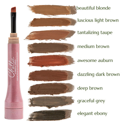 Chella Eyebrow Cream, Marvelous Medium Brown - Vegan, Cruelty Free, Paraben Free, Gluten Free Eyebrow Pomade Makeup - Long Wearing, Velvet Consistency, Water Proof ChellaBuy Supplements Australia