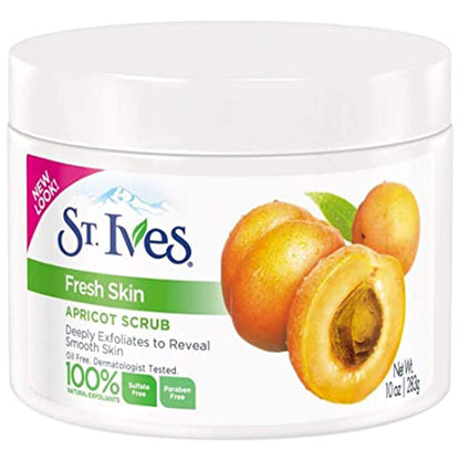 St. Ives Apricot Facial Scrub, Fresh Skin – Face Exfoliant for Balanced to Oily Skin, 6 Oz Ea