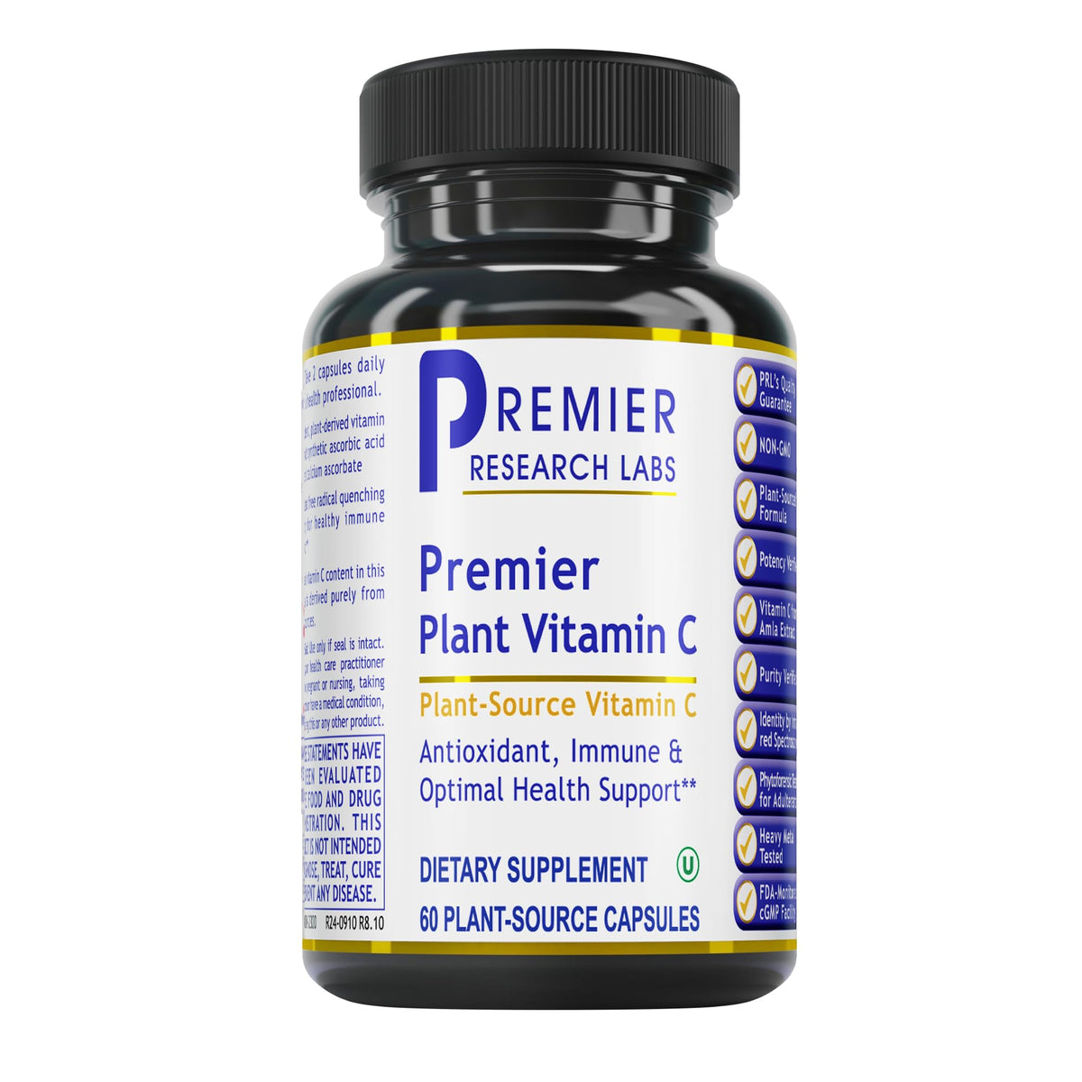Premier Research Labs Vitamin C Supplement - Natural Vitamin C, Whole Food Vitamin C, Essential C Complex, Pure with Bioflavonoids & Organic Ingredients - 60 Vegetarian Capsules Premier Research LabsBuy Supplements Australia