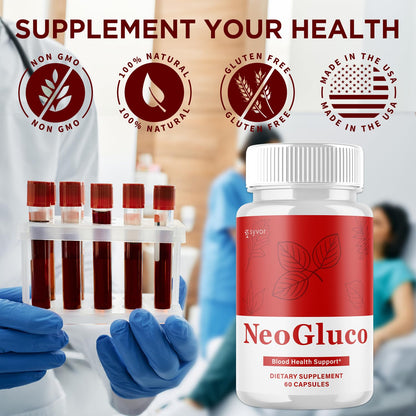 NeoGluco Capsules, Official NeoGluco Glycogen Support Pills with All Natural Ingredients, Advanced Formula Health Supplement with Maximum Strength Premium Vitamins for Women & Men (60 Capsules) SyvorBuy Supplements Australia