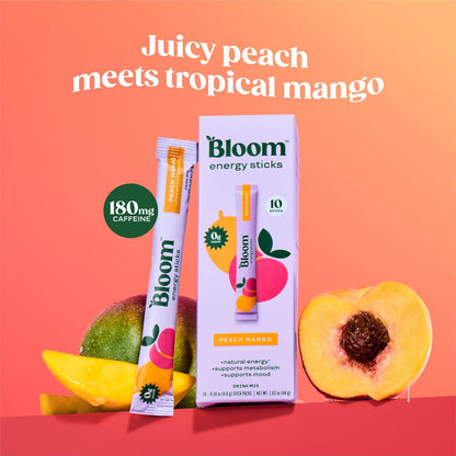 Bloom Energy Sticks Peach Mango and Hydration Sticks Rocket Blast Bundle