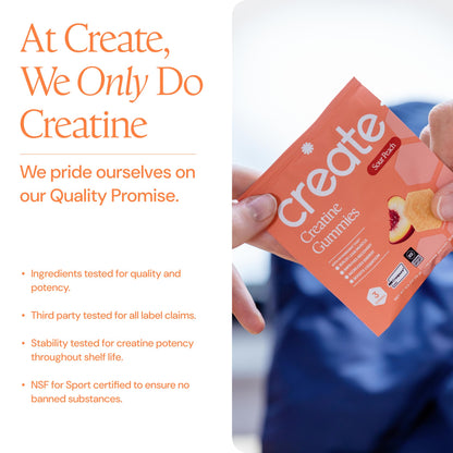 Create Creatine Gummies – Single-Serve Packs – 30ct – Variety Pack | NSF Certified for Sport – Made with Creatine Monohydrate, Vegan & Gluten-Free, Anti-Melting Formula, 3 Gummies per Pack
