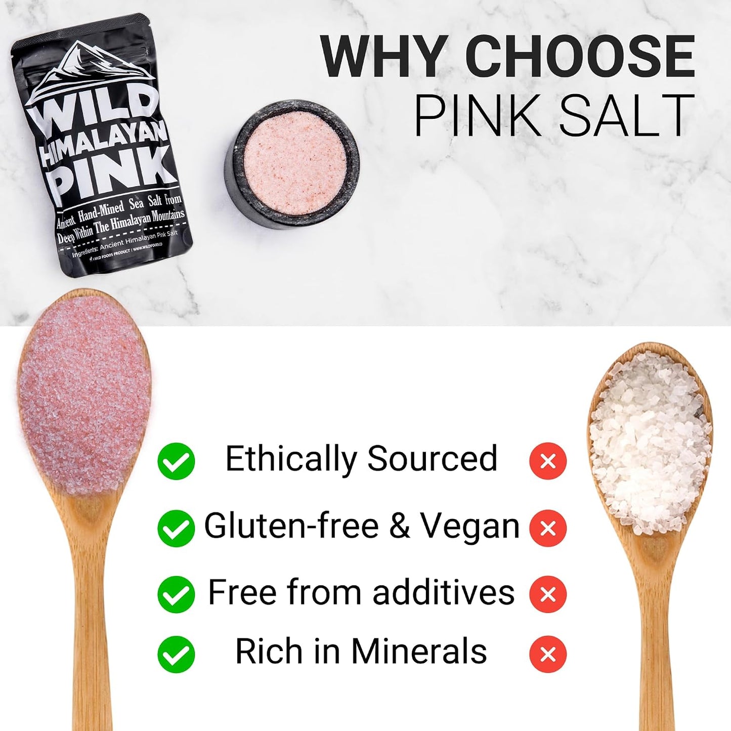 Wild Foods Pink Himalayan Salt (16oz) and Colostrum Powder (5.22oz) Bundle for Gut Health and Wellness