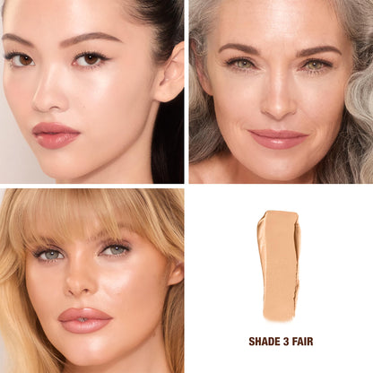 Charlotte Tilbury Unreal Skin Tint & Sheer Glow Hydrating Foundation Stick - Cream Foundation Makeup with Sheer-to-Light Coverage & a Buildable Formula - Blurring, Smoothing & Nourishing - 3 Fair Charlotte TilburyBuy Supplements Australia