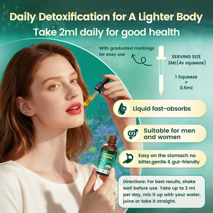 21-in-1 Lymphatic Drainage Drops for Liposomal, Immune & Lymph System Support Supplement for Women & Men with Echinacea, Dandelion