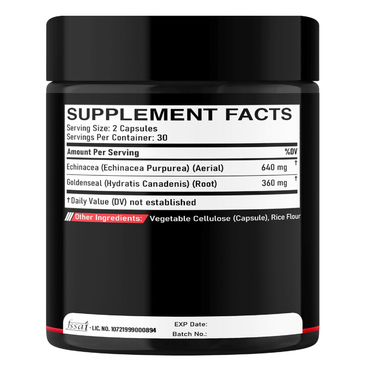DEDICAD 1000mg Echinacea Goldenseal Capsules - Support Immune System, Well-Being & Overal Health - 60 Veggie Capsules - Non-GMO, Gluten-Free DEDICAD buy supplements Au