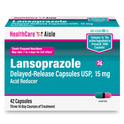 HealthCareAisle Lansoprazole 15 mg - 42 Delayed-Release Capsules - Acid Reducer, Treats Frequent Heartburn HealthCareAisle buy supplements Au