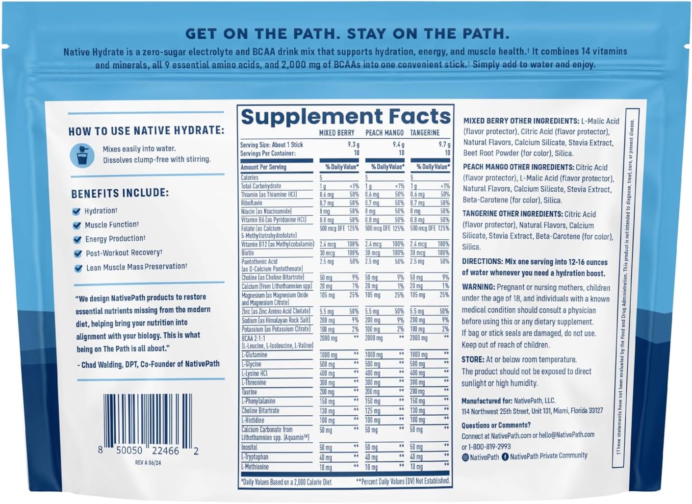 NativePath Hydrate Variety Stick Packs & Mixed Berry Hydrate Jar