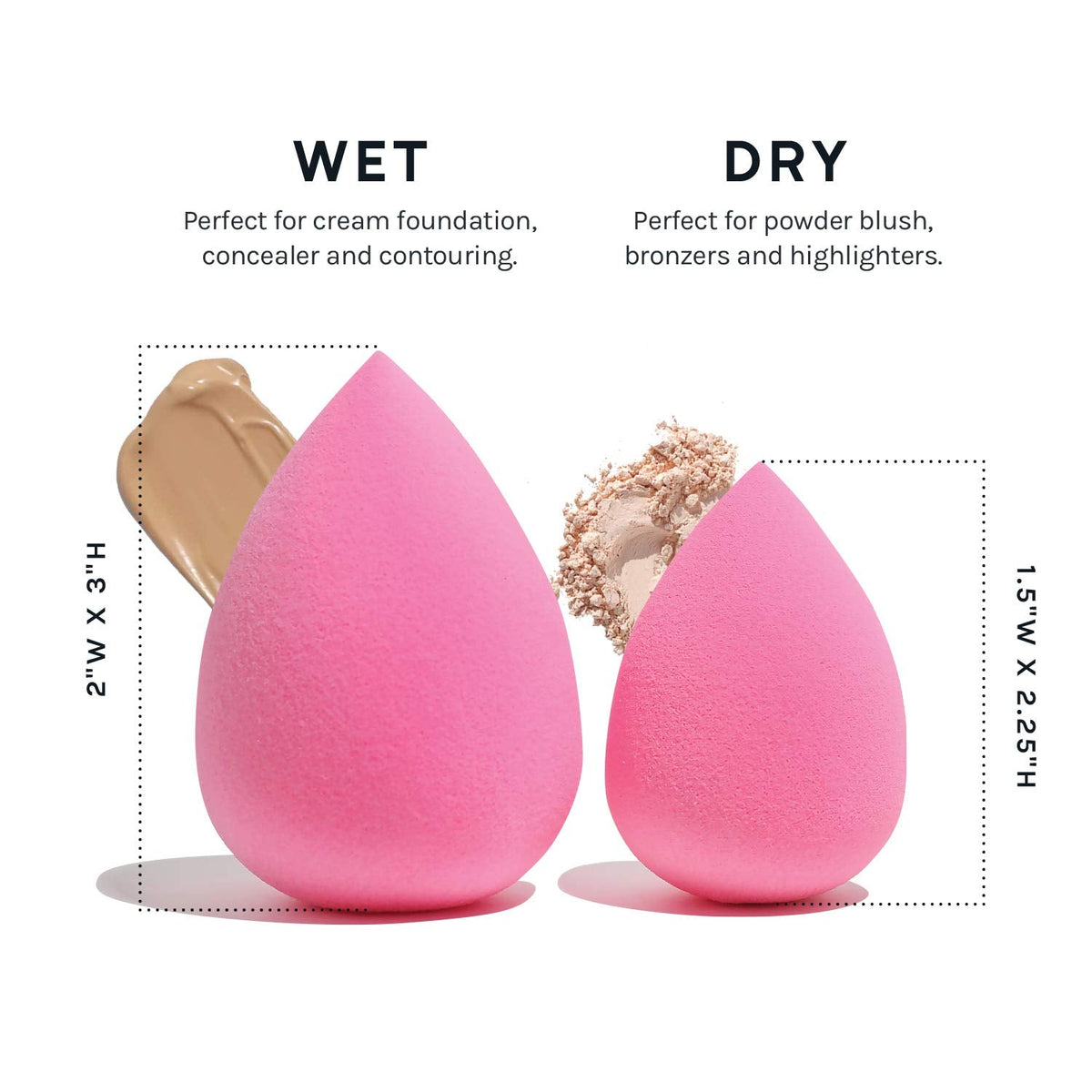 AOA Studio Collection makeup Sponge Set Latex Free and High-definition Set of 6 makeup Wonder blender For Powder Cream and Liquid, Super Soft Wonder Beauty Cosmetic AOA STUDIOBuy Supplements Australia
