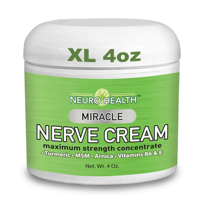 Neuro Health Miracle Nerve Cream - XL 4oz JAR - Maximum Strength - Turmeric and Arnica Blend for Neuropathy Discomfort Relief - Soothing Foot & Hand Formula with MSM, B6, E - Made in USA Neuro HealthBuy Supplements Australia