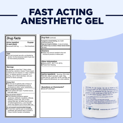 The Essentials Dynamic Dental Candi Caine, Topical Anesthetic Gel, 1 oz, Strawberry Flavor The EssentialsBuy Supplements Australia