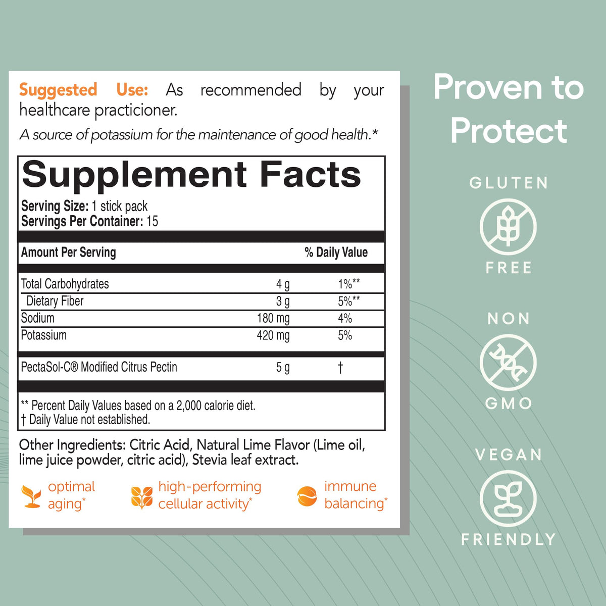 PectaSol Modified Citrus Pectin – 454g Powder – Total-Body Health Supplement to Support the Heart, Immune System, Inflammation Response & Healthy Aging + Maintain Healthy Galectin-3 Levels