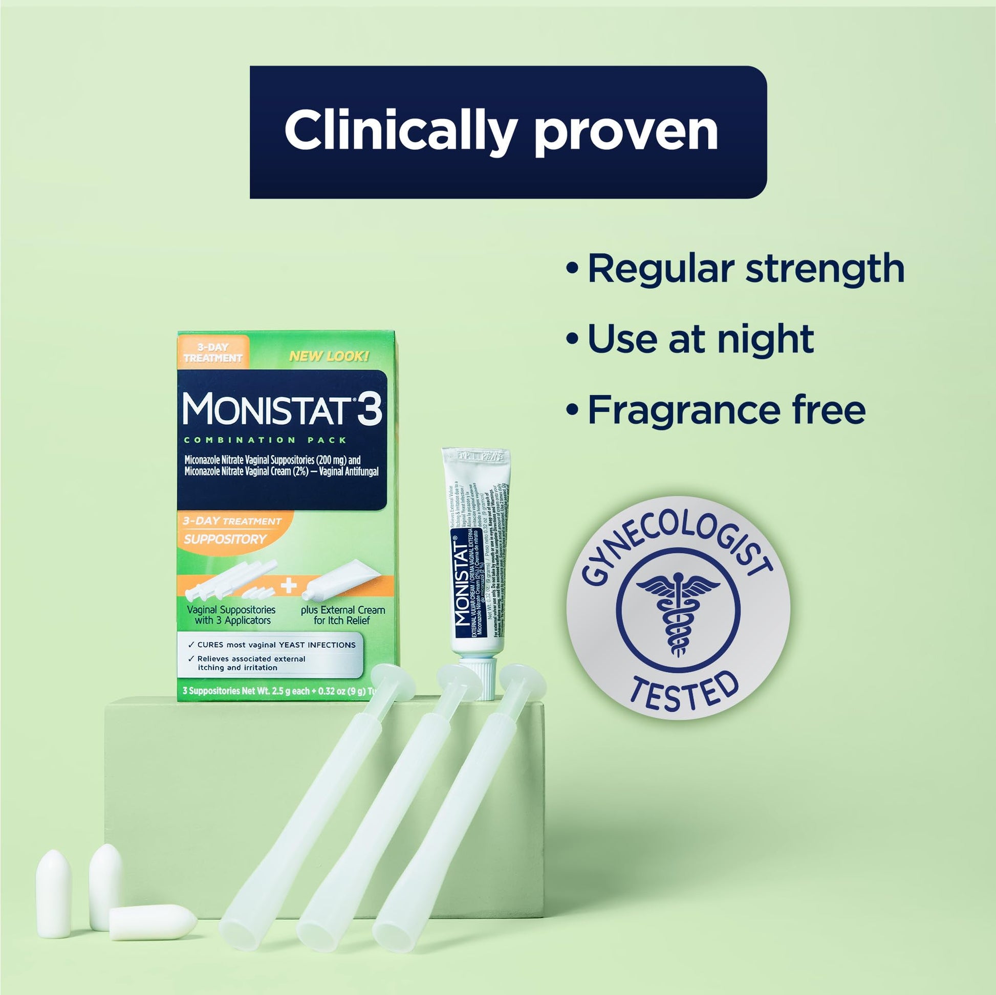 Monistat 3-Day Yeast Infection Treatment for Women, 3 Miconazole Vaginal Suppositories & External Itch Relief Cream (9g Tube) Combo Pack Monistat buy supplements Au