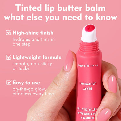 KIMUSE 6 Pcs Tinted Lip Butter Hydration Balm Set, 6 Flavored Shades Hydrating Plumping Gloss with Hyaluronic Acid & Vitamin E, Sheer Tint, Non-Sticky | Vegan Lip Care Makeup for Dry Lips & Daily KIMUSEBuy Supplements Australia
