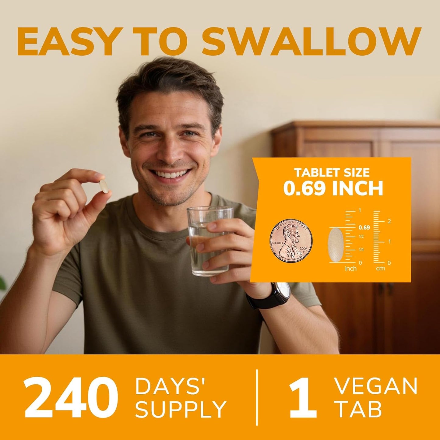 Vitalibre Vitamin C 1000mg, with Citrus Bioflavonoids, Rose Hips, Echinacea & Turmeric, Immune Support, Antioxidant Protection, Collagen Production, 240 Vegan Tabs