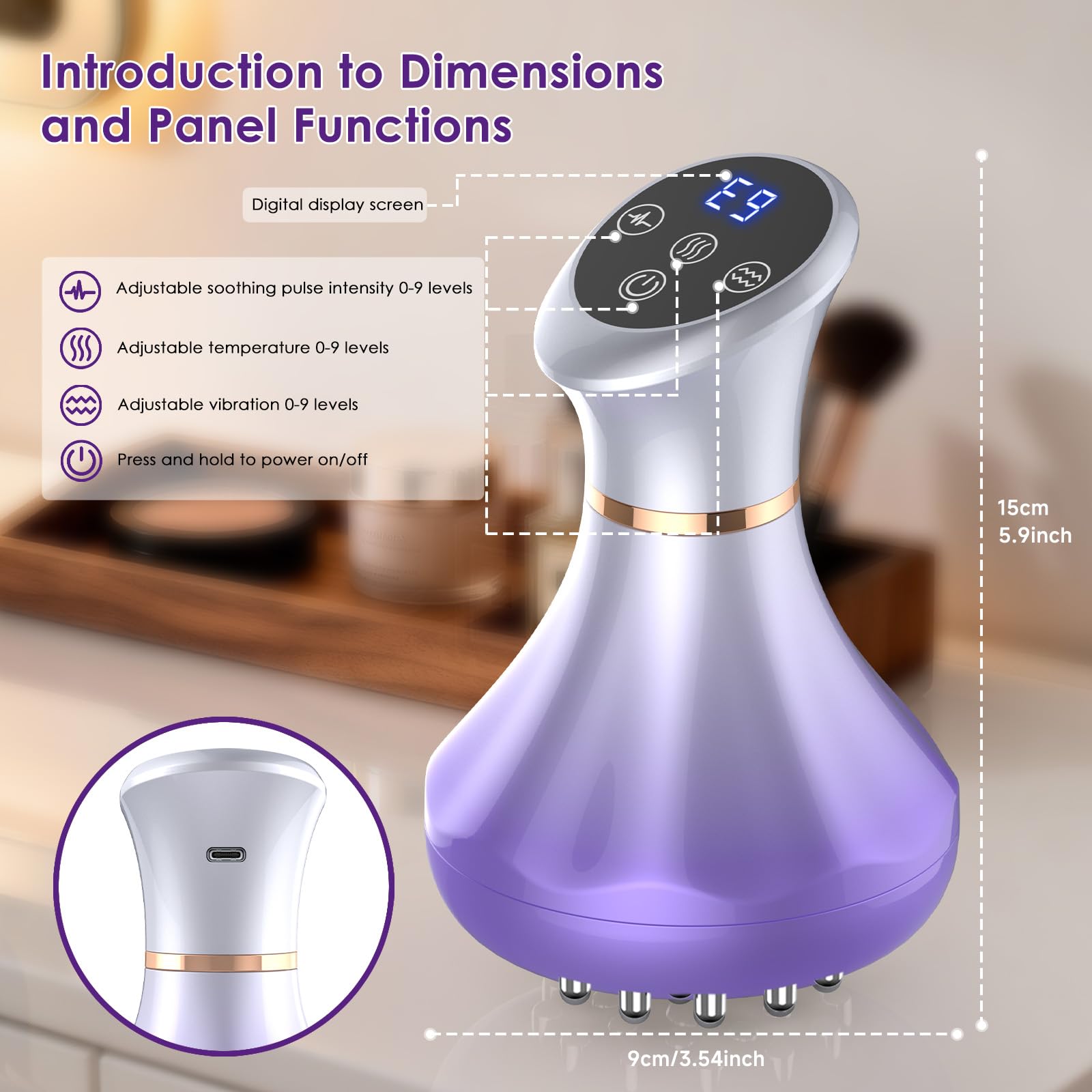 Lymphatic Drainage Massager, Anti Cellulite Massage Tool For Thigh & Belly Stretch Marks & Cellulite Reduction, Handheld Massage tools for Sciatica Nerve, Legs, Arms, Hip, Muscle, Low Back Pain Relief AIHEU buy supplements Au