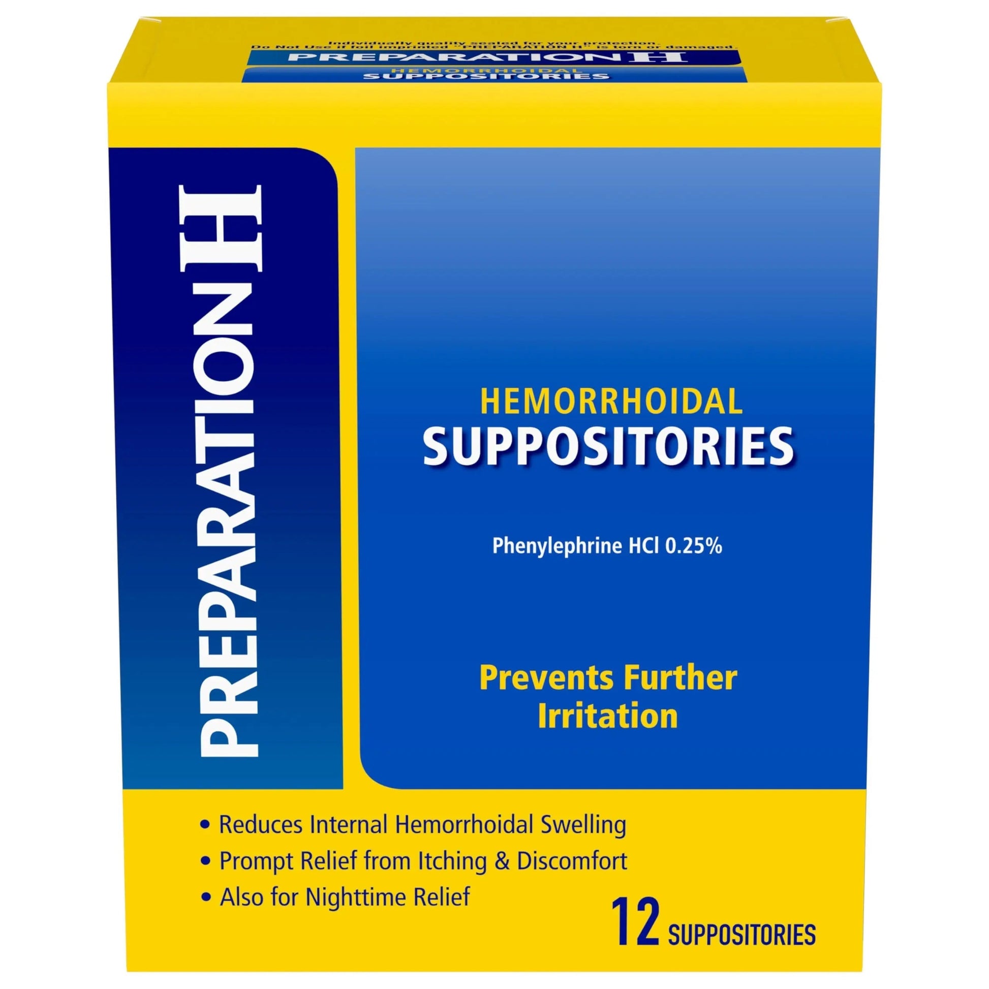 Preparation H Hemorrhoid Suppositories For Itching And Discomfort Relief - 12 Count (Pack of 1) Preparation HBuy Supplements Australia