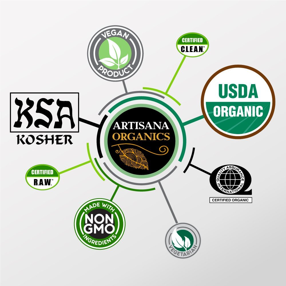Artisana Organics Raw Cashew Butter - No Sugar Added, Vegan and Paleo Friendly, Non GMO, 14oz Jar