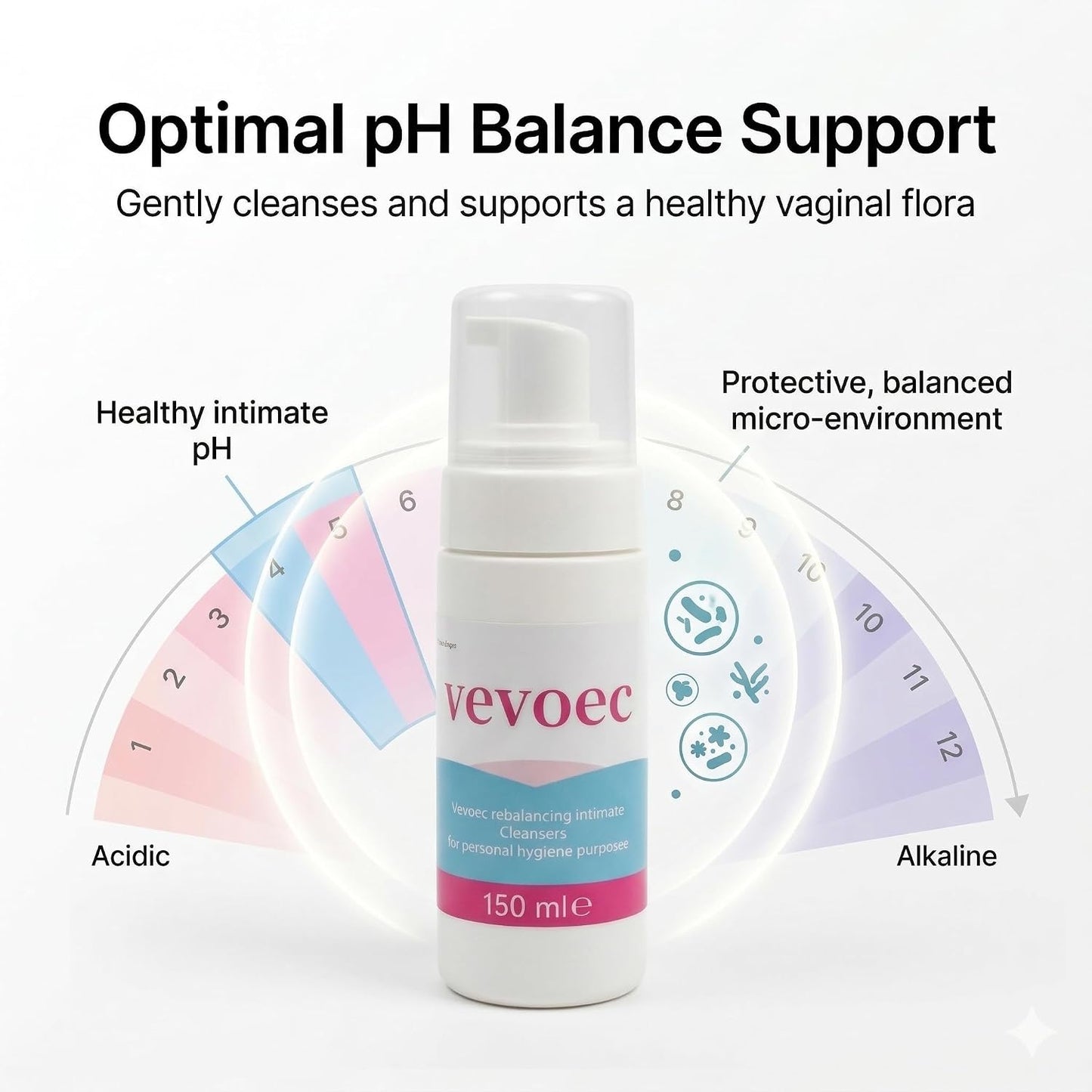 pH Balanced Intimate Cleanser (150ML) - Gentle Feminine Wash for Vaginal Health, Odor Control & Lasting Freshness