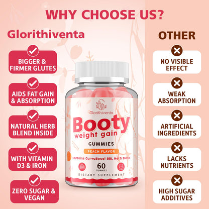 Glorithiventa Cholesterol & Booty Gummies Supplement Bundle - Plant Sterols & Stanols + CurvaBoost BBL Herb Blend & Creatine Monohydrate - Cholesterol Normal Level, Booty, Curves & Energy Glorithiventa buy supplements Au