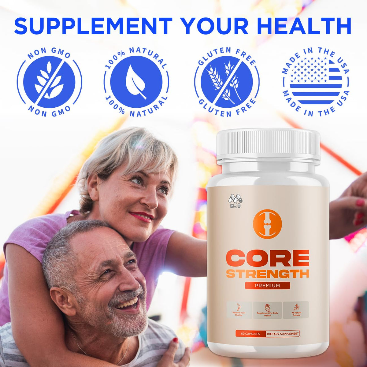 Core Strength Joint Support Capsules, Official Core Strength Supplement Pills with All Natural Ingredients, Advanced Overall Health and Wellness Support with Max Strength Multivitamins (60 Capsules) MJOBuy Supplements Australia