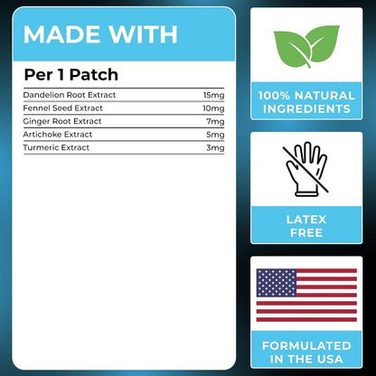 MONIER Unpuff Patches | with Dandelion & Ginger | Bloating, Water Retention | Bloating, Water Retention & Digestion, 60 Days Supply