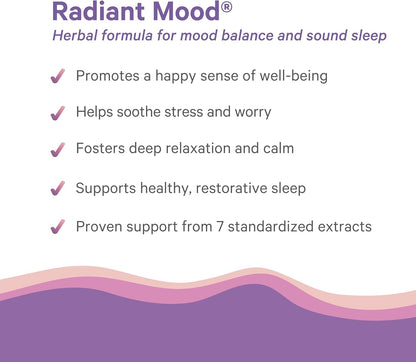 Pure Synergy Radiant Mood | Natural Mood and Sleep Supplement with Organic Saffron | with Saffron, Lemon Balm, and Magnolia Bark | for Sleep, and Stress Support (60 Capsules)