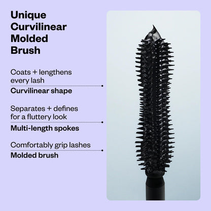 Kosas Soulgazer Lengthening + Lifting Peptide Mascara – Smudge-Proof, Clump-Free Mascara + Lash Serum 2-in-1 for Long, Defined Lashes – Curvilinear Molded Brush, Vegan, Sensitive-Eye Safe KosasBuy Supplements Australia