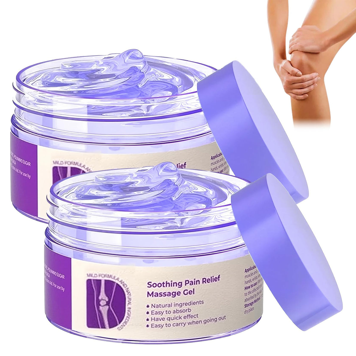 2 PCS Joint Gel Purple Gel，Soothing Pain Relief Massage Cream，Full-Body Joint Effective Soothes for Knees, Lumbar, Hands, Neck and Shoulders PERVALABuy Supplements Australia
