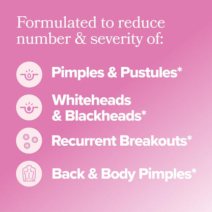 FLO Acne Supplement for Clearer Skin with Zinc & Vitamin E – 30-Day Supply