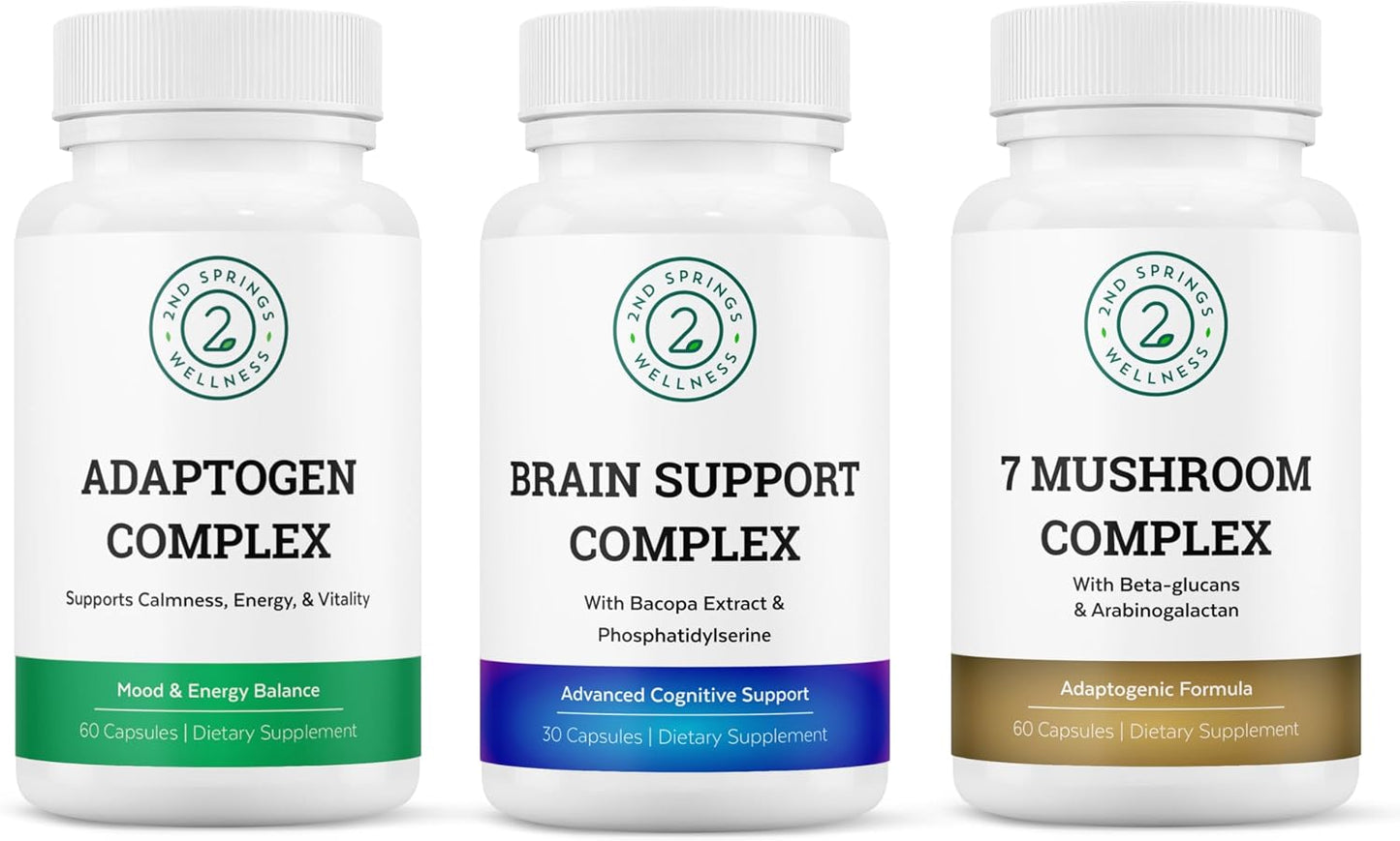 Mushroom Mastery Bundle - Immune Support, Cognitive Boost, and Stress Adaptation