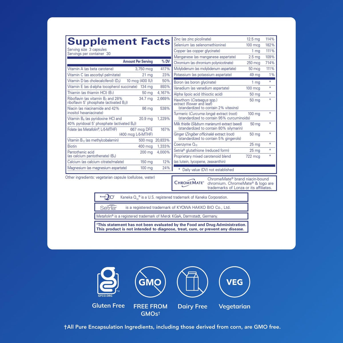 Pure Encapsulations UltraNutrient - Minerals & Multivitamins - Supports Liver & Heart Health* - Supplement for Antioxidants - with Vitamin C, CoQ10 - Non-GMO * Gluten-Free - 90 Capsules Pure Encapsulations buy supplements Au